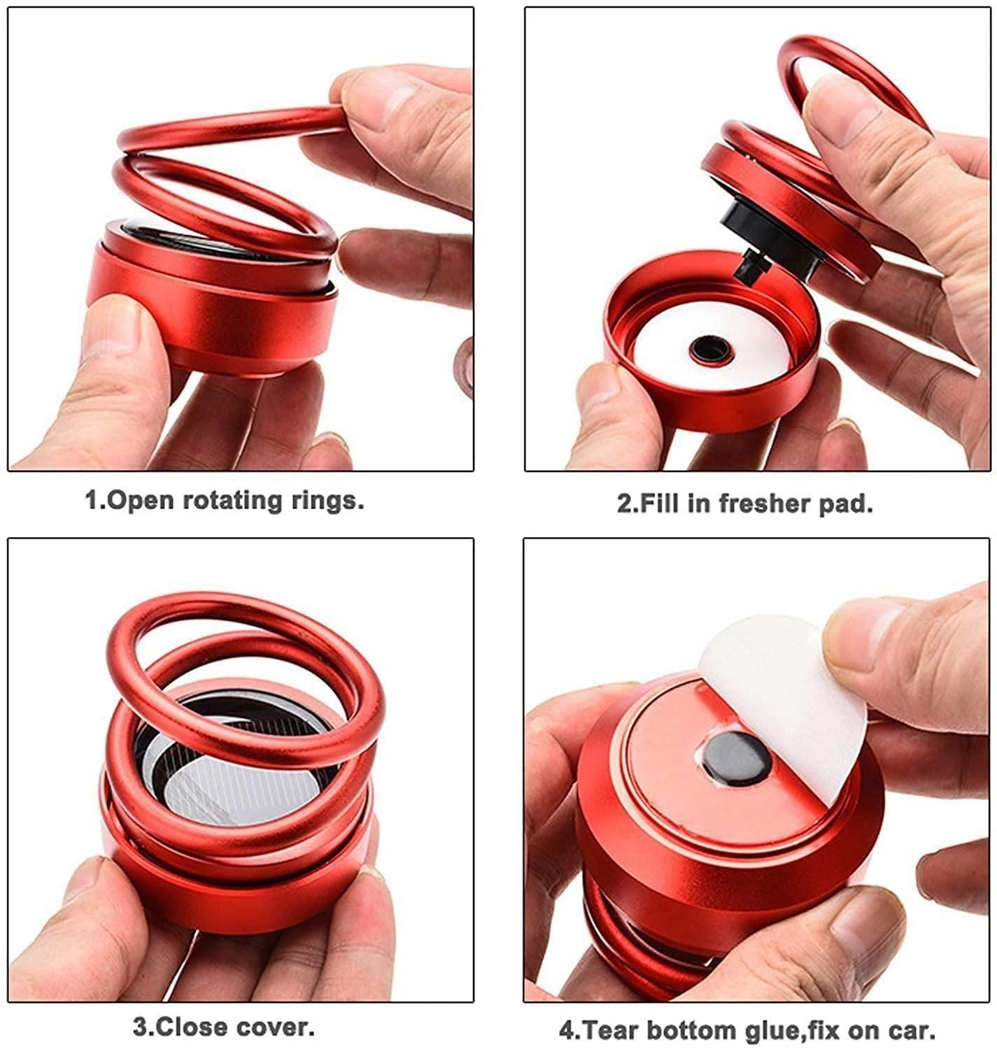 Super Solar Energy Rotating Ring with Long Lasting French Organic Fragrance