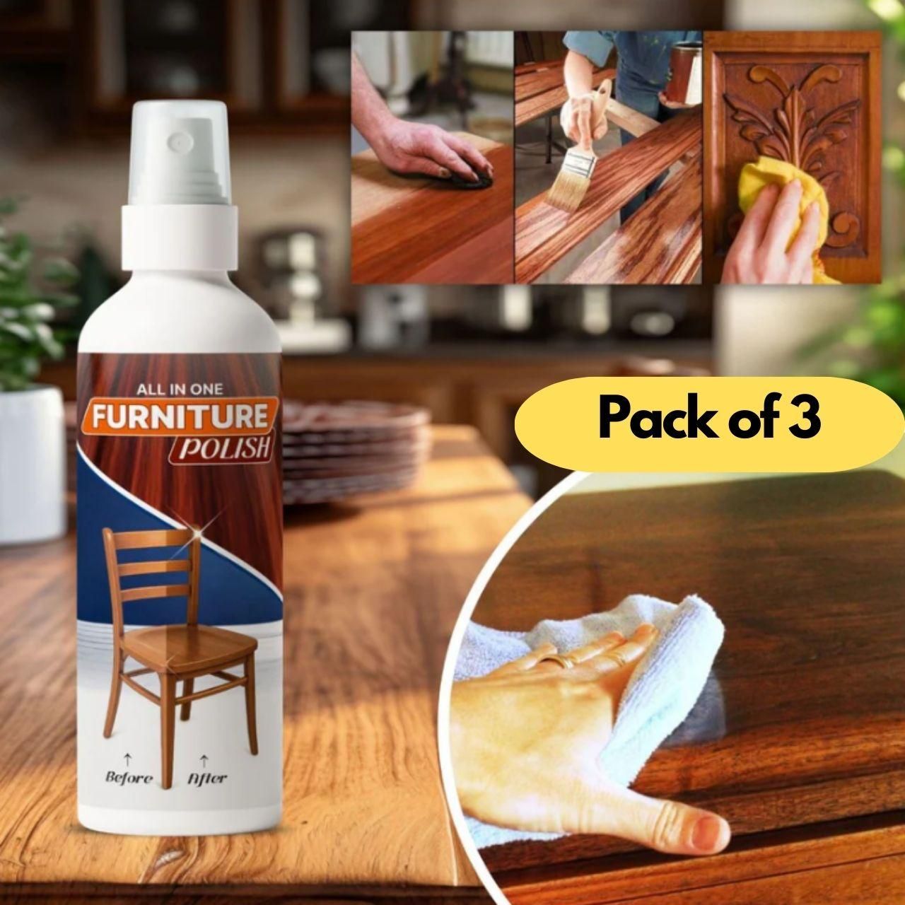 All In One Furniture Polish 450 gram Pack of 3