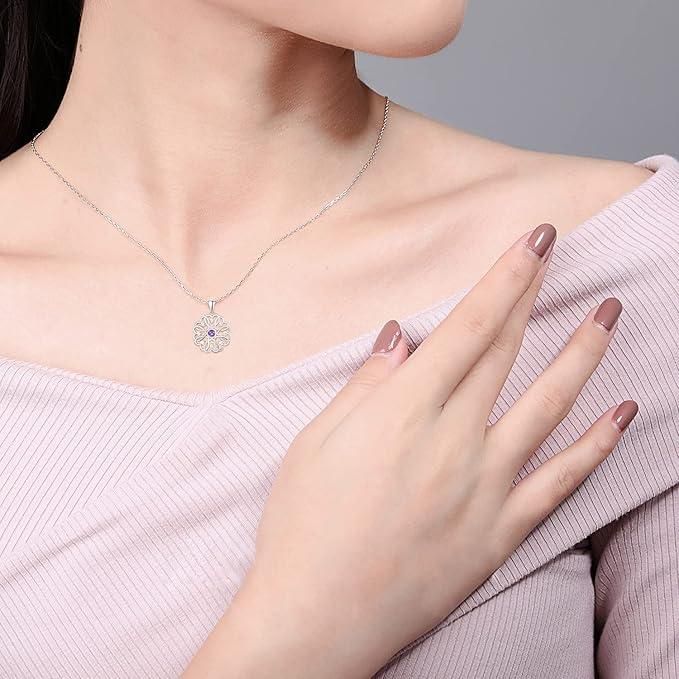 Original Silver Birthstone Pendant With chain Pack of 1