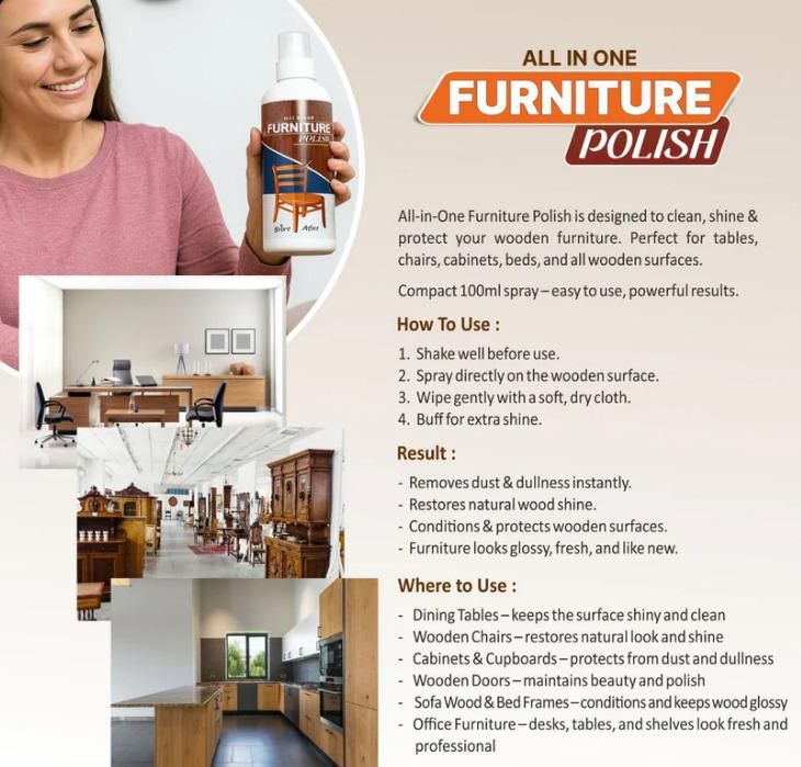All In One Furniture Polish 450 gram Pack of 3