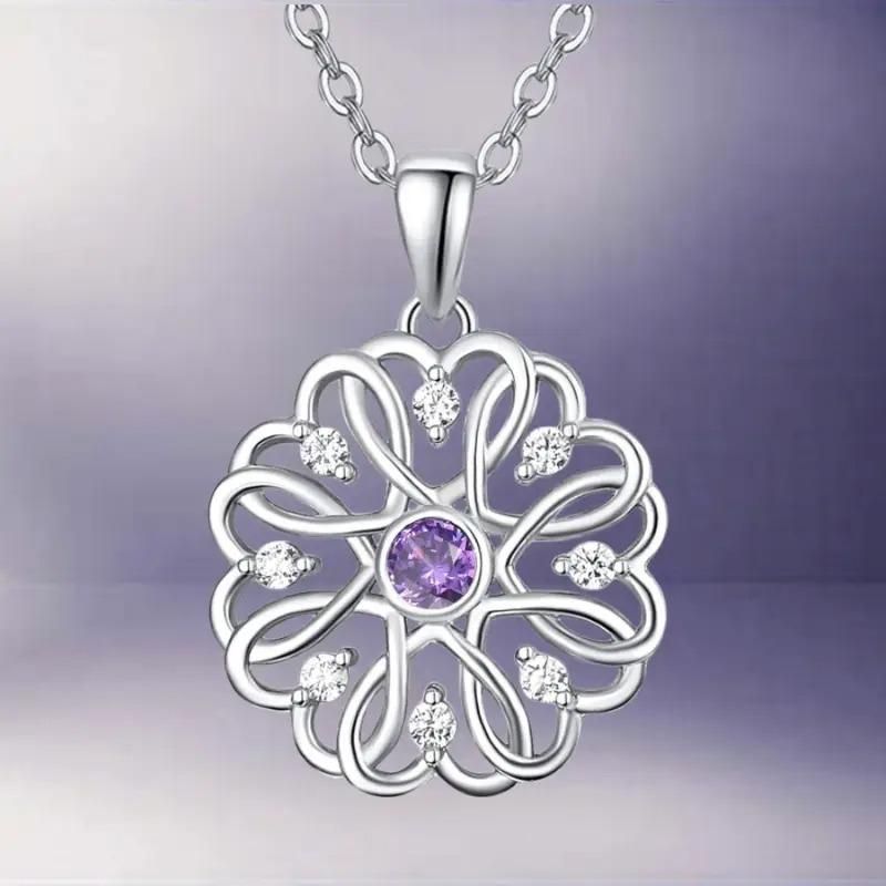 Original Silver Birthstone Pendant With chain Pack of 1