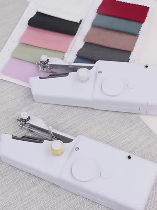 Stitch Handheld Electric Cordless Portable White Sewing Machine